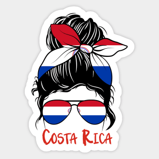 Costa Rican Girl, Costa Rican girlfriend, Costa Rica Messy bun, Costariquense Sticker